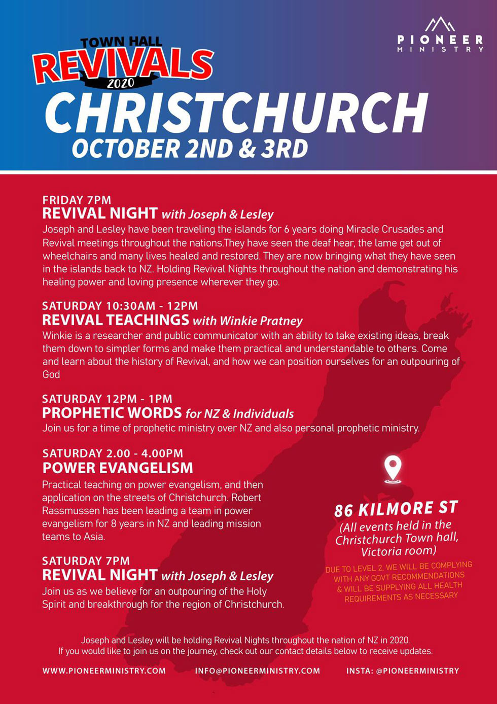 Christchurch Nights of Revival Day Schedule